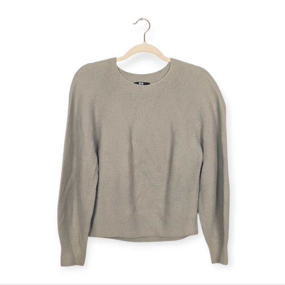 Uniqlo Sage Cotton 3D Knit Long Sleeve Sweater Size S